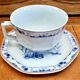 6 octagonal tea cups and saucers porcelain Haviland Limoges