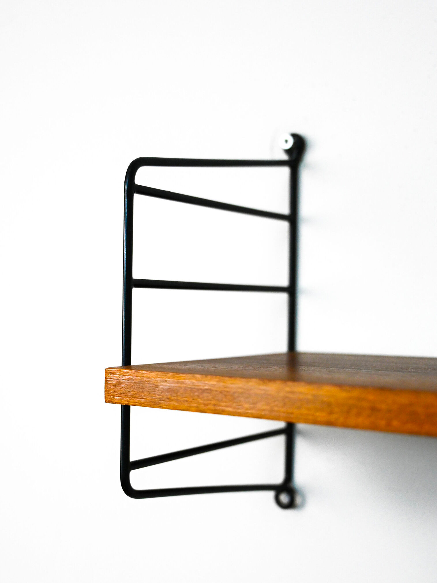 Swedish wooden and metal shelving