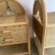 Pair of nightstands vintage rattan