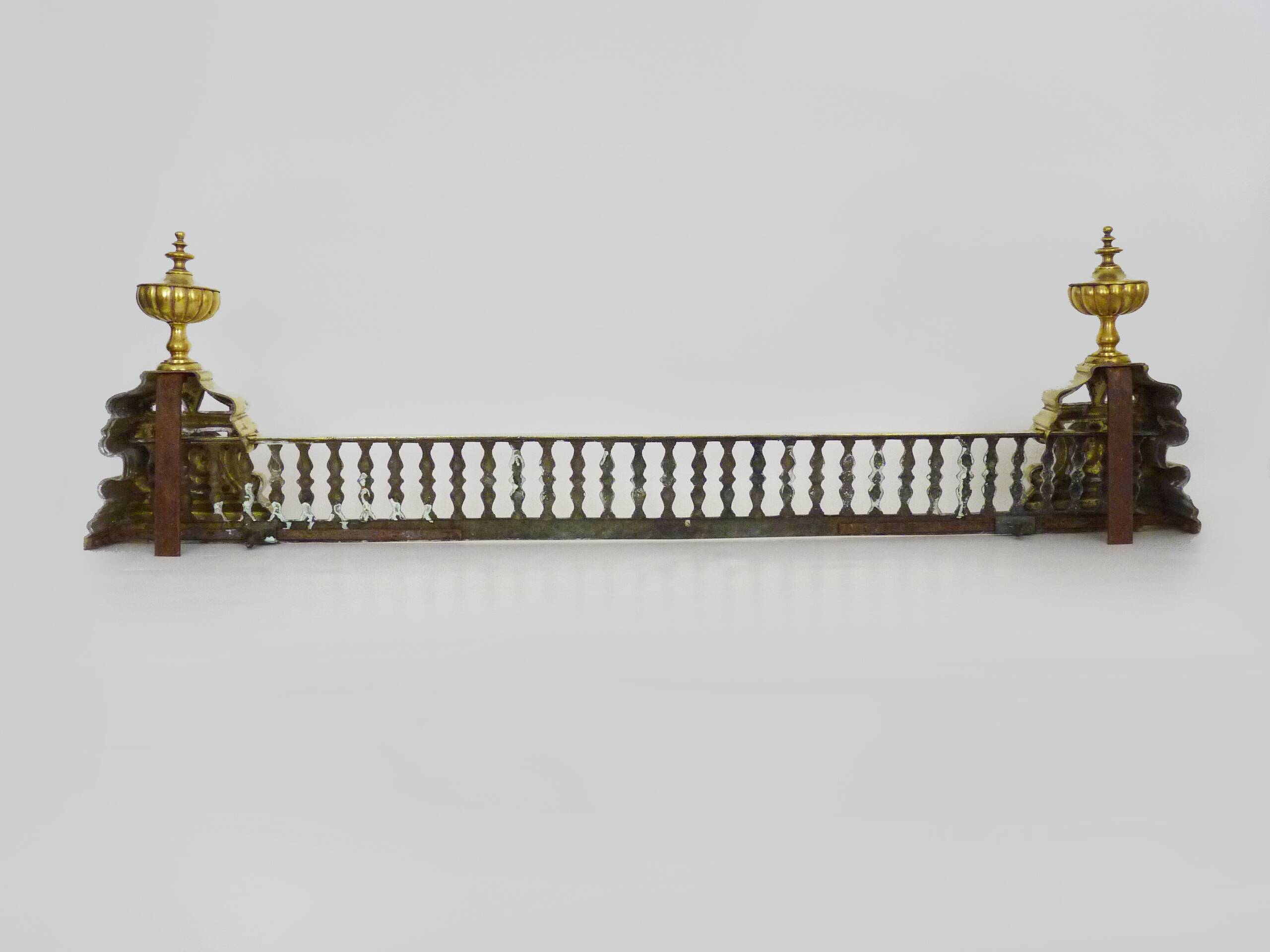 Fireplace bar, fireplace bar, fire bar, fireplace front in gilded bronze