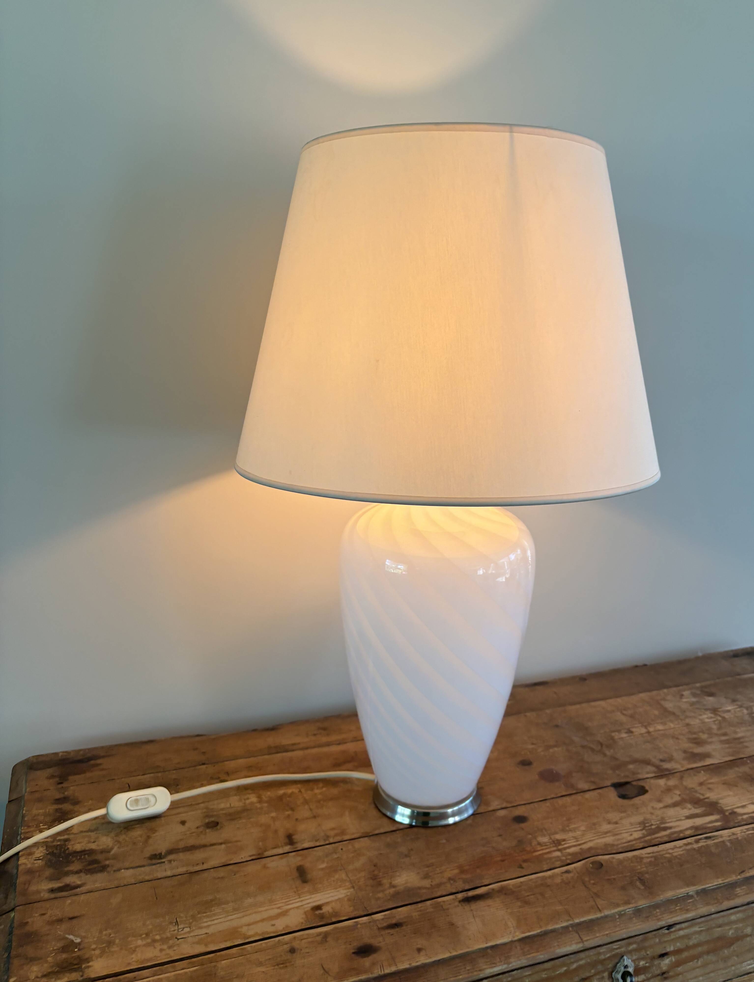 Vintage table lamp Murano glass design