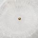 Contemporary Large Italian Clear Murano Glass Leaf Flush Mount Ceiling Ligh