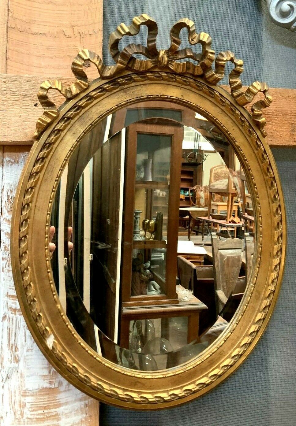Louis xvi style mirrors in wood and gilded stucco xx century