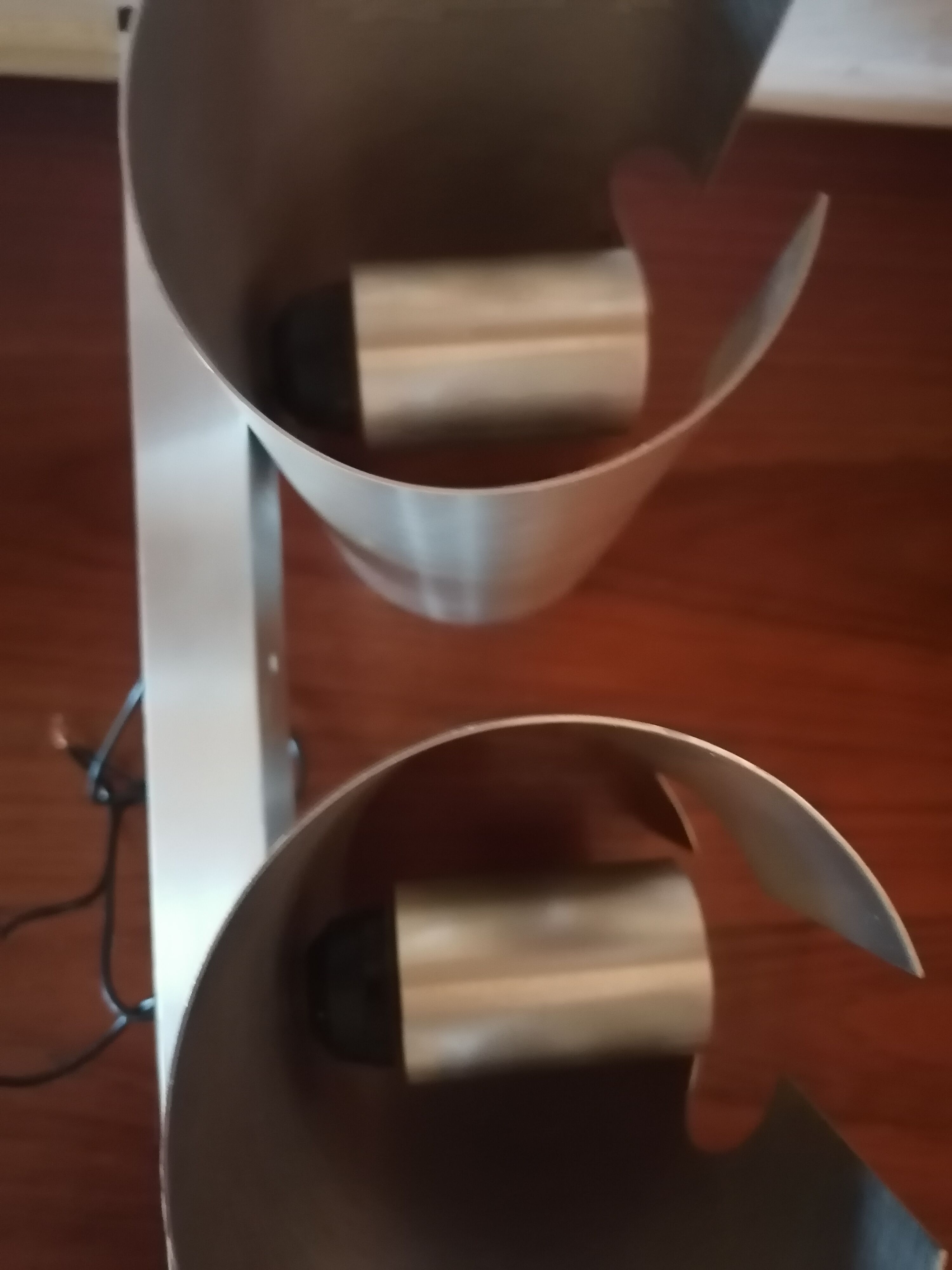 Wall lamp vintage double steel brush style space age