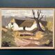 Original Swedish Oil on Canvas – "Farm" by Jörgen Bruun – Signed – Vintage and Framed – 41 × 31 cm (16.1" × 12.2")