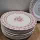 Set of 11 old Lunéville dessert plates