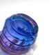 Murano Sommerso Perfume Bottle Signed with Polished Glass Faces 19cm
