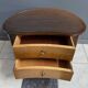 small kidney shaped cabinet with glass on top 1960s