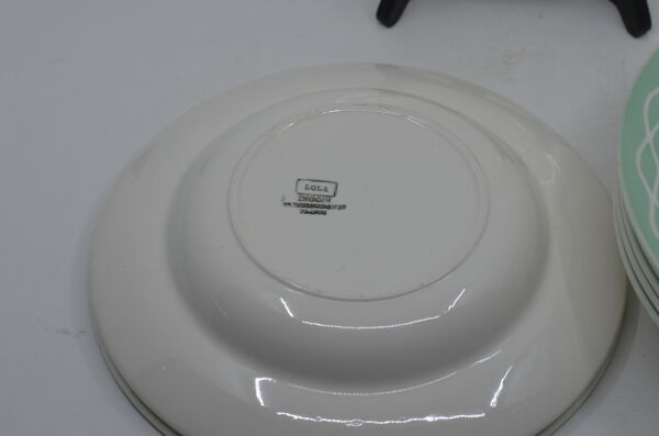 8 assiettes creuses terre de fer Digoin