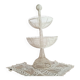 White metal fruit basket - old display