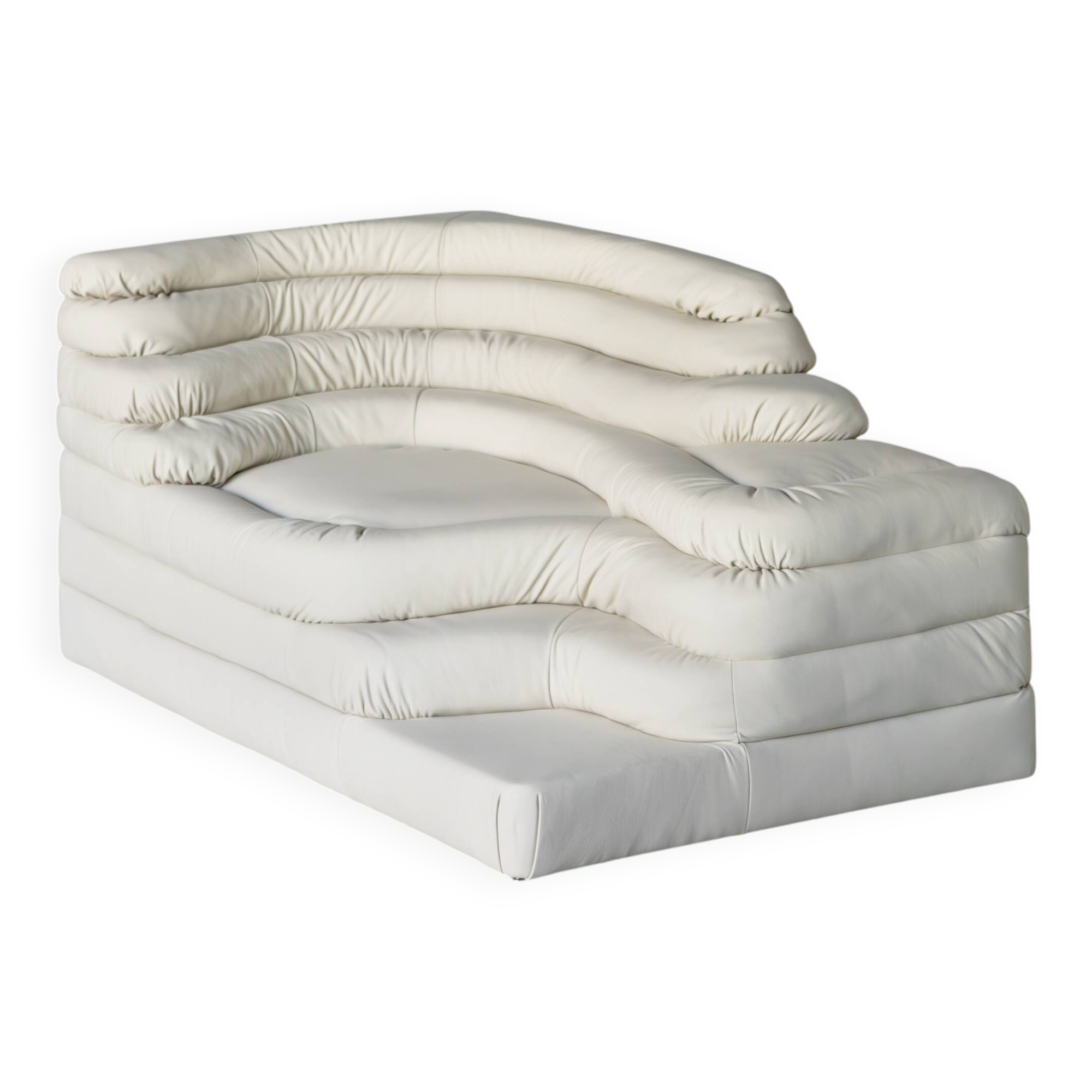 Terrazza sofa, Ubald Klug, De Sede, white leather