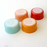 Lot 4 Ramekin cups ARCOPAL colors Multicolored - FLAN LYONNAIS