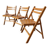 Set of 3 vintage folding chairs