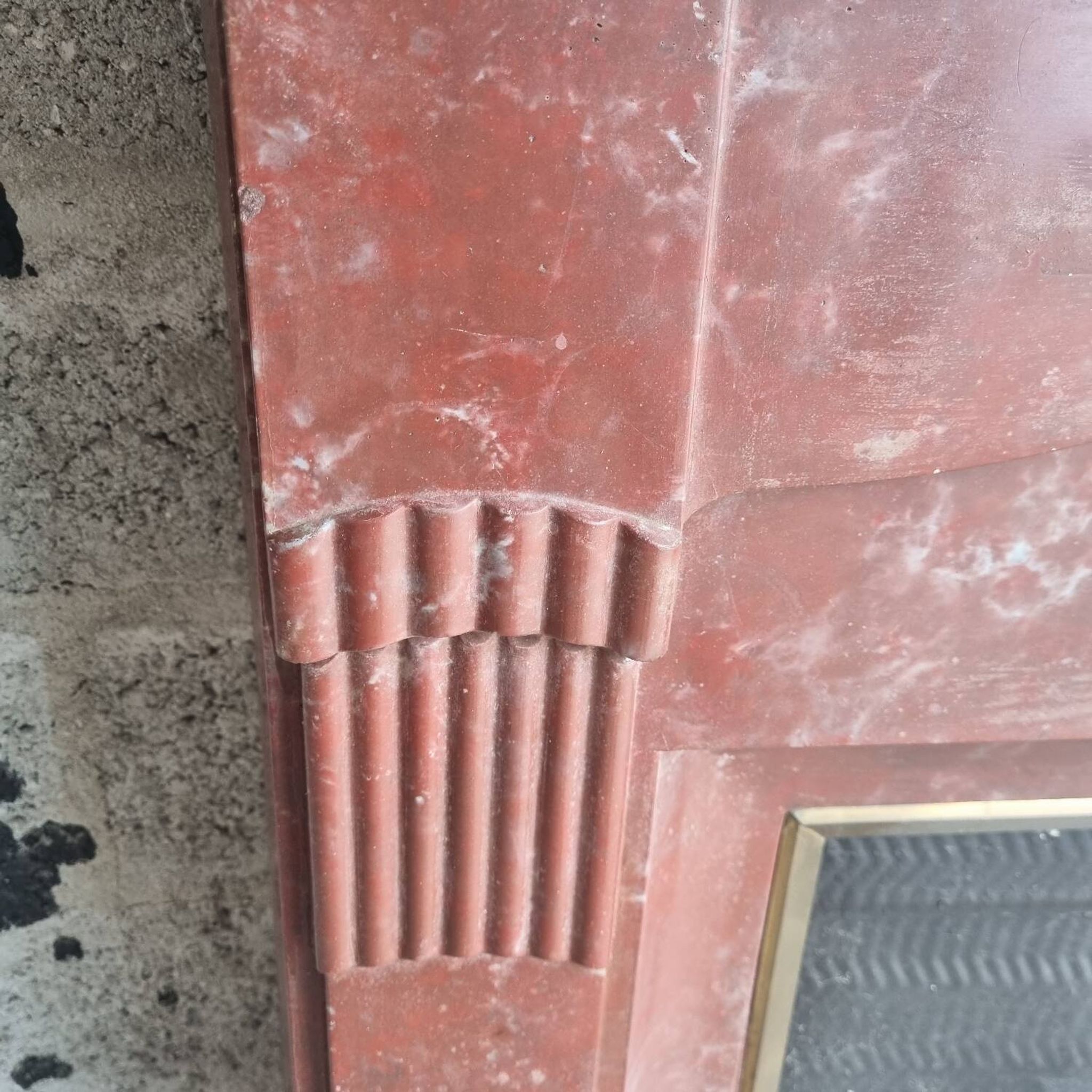 Marble fireplace mantel from 1950.