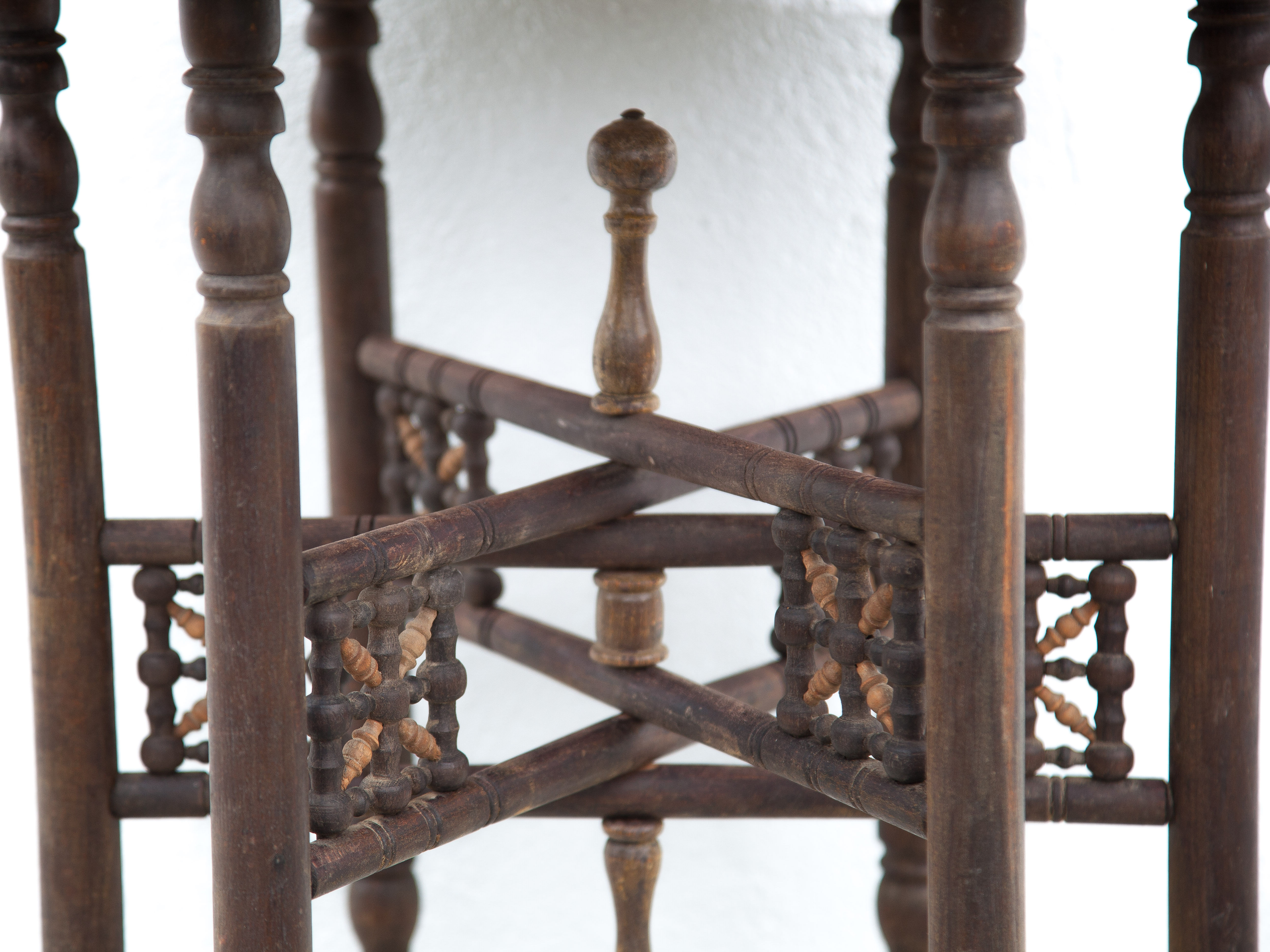 Moroccan coffee table, wooden table with removable brass top, brass top, tea table, vintage
