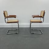 Vintage in style Cesca Chairs by Marcel Breuer, Italy, 1980s, Set of 2