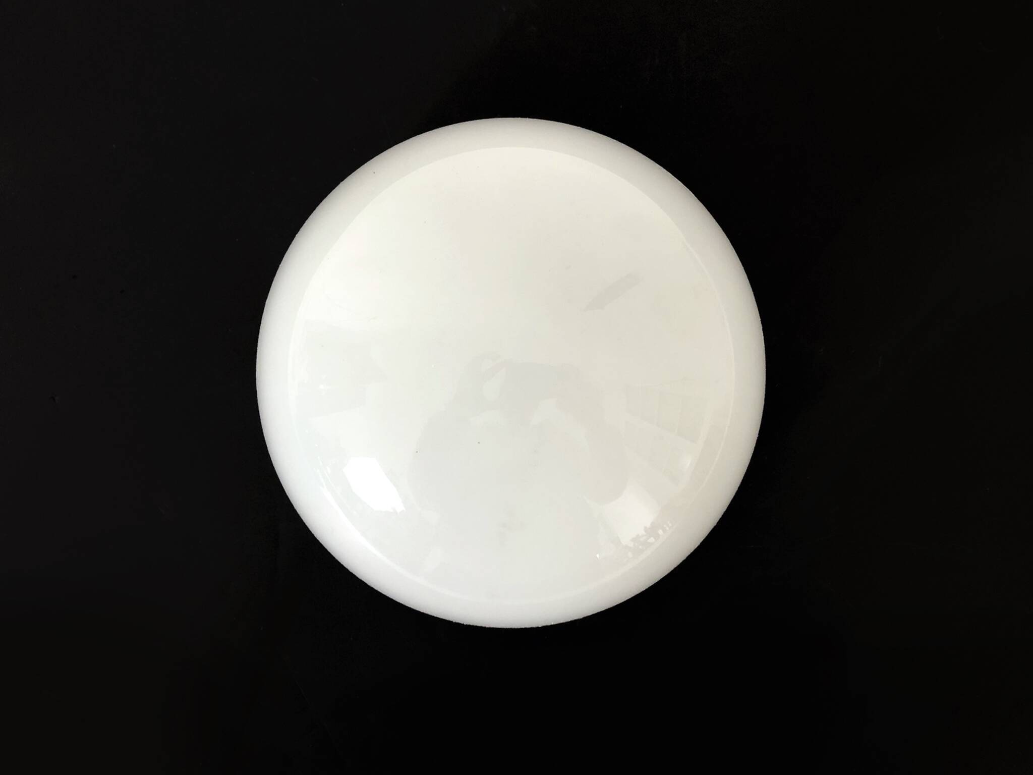 Vintage wall light, white opaline globe. 60s-70s GDR