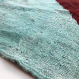Tapis berbère Kilim écru à aplats colorés 305x190cm