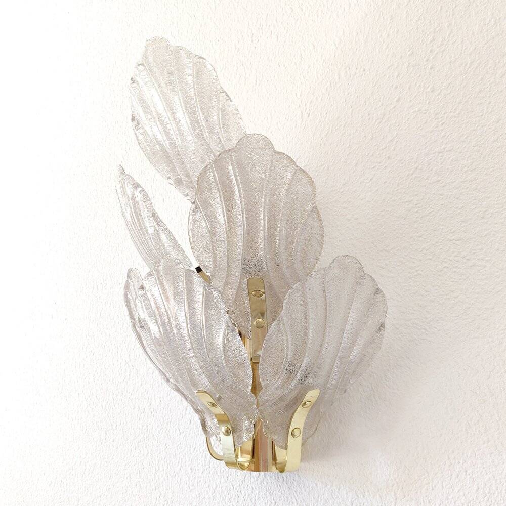 Brass & Murano Sconce, 1960s