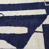 Authentic Moroccan wool rug handwoven, 250x150 cm.