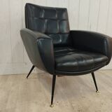 3-seater sofa and 2 vintage armchairs feet compass