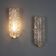 1950s brass and glass wall sconces