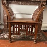 Indonesian carved teak bench
