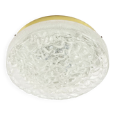 Grand plafonnier en verre de glace Murano de Doria Leuchten, Allemagne, années 1960.