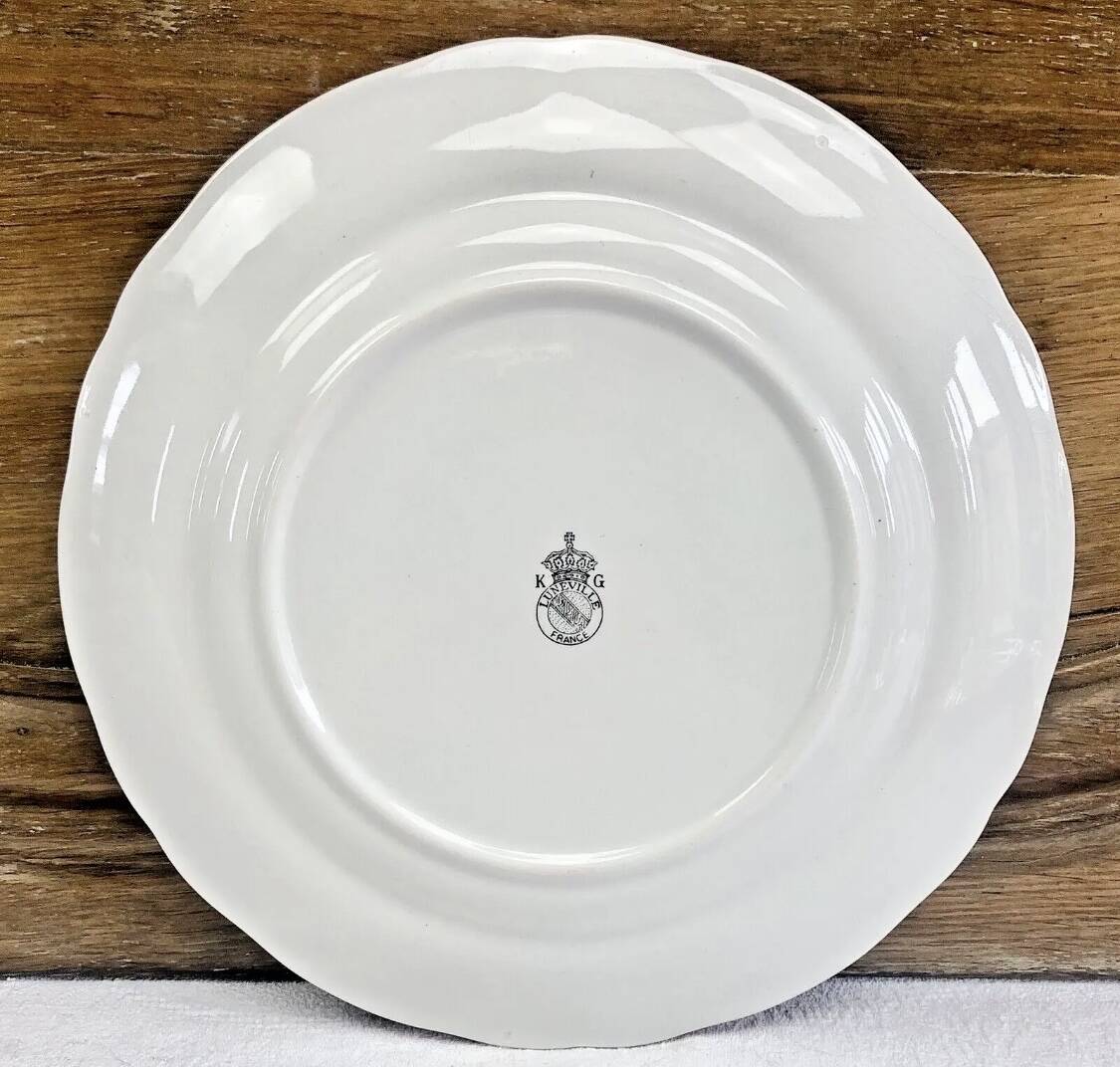 5 dessert plates 22.7 cm Lunéville reverbere model