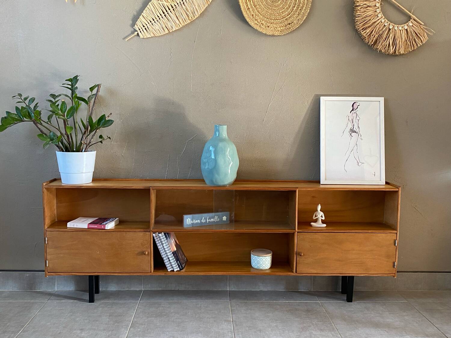 Vintage sideboard 2 levels (shallow)