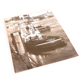 Old photograph Tugboat 1950s/1960s Abeille N°1 Nantes