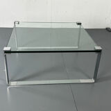 Chrome Steel and Glass Modernist Schmitt Draenert Coffee Table, 1970s