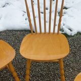 Set of 4 bistro chairs stamped Baumann