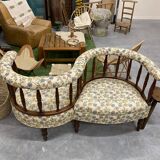 Napoleon III style conversation or confidant bench