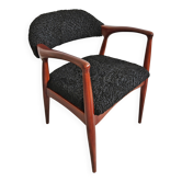 Mid Century Modern armchair in astrakhan lambskin, Yugoslavia 1960s