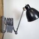 Black Industrial Soviet Scissor Wall Lamp, 1960s
