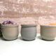 Lot de 3 pots en grès vintage