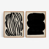 Paire d’estampes giclées ensemble d’art mural abstrait de deux, 50x70cm