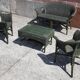 Salon de jardin complet en rotin. (Sofa, fauteuils x 2, table basse)