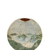 Pierre Devie, Mid-century modern green ceramic solifleur vase, France 1980