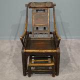 Original antique Chinese 19th century handcrafted bamboo lounge chair, ca 1860