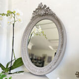 Old mirror patinated chic countryside