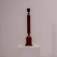 Set of French Empire style lamps made from amber bakelite and brass