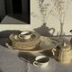 Large oval cream earthenware dish Sarreguemines France L44