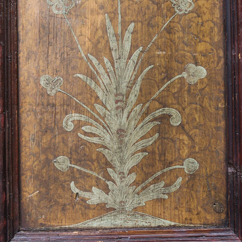 Painted folk art bridal cupboard 1769