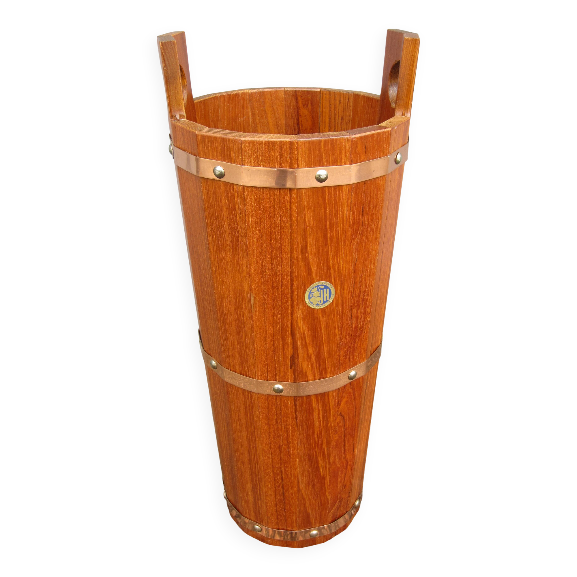 Scandinavian teak umbrella stand by JH Sävsjö