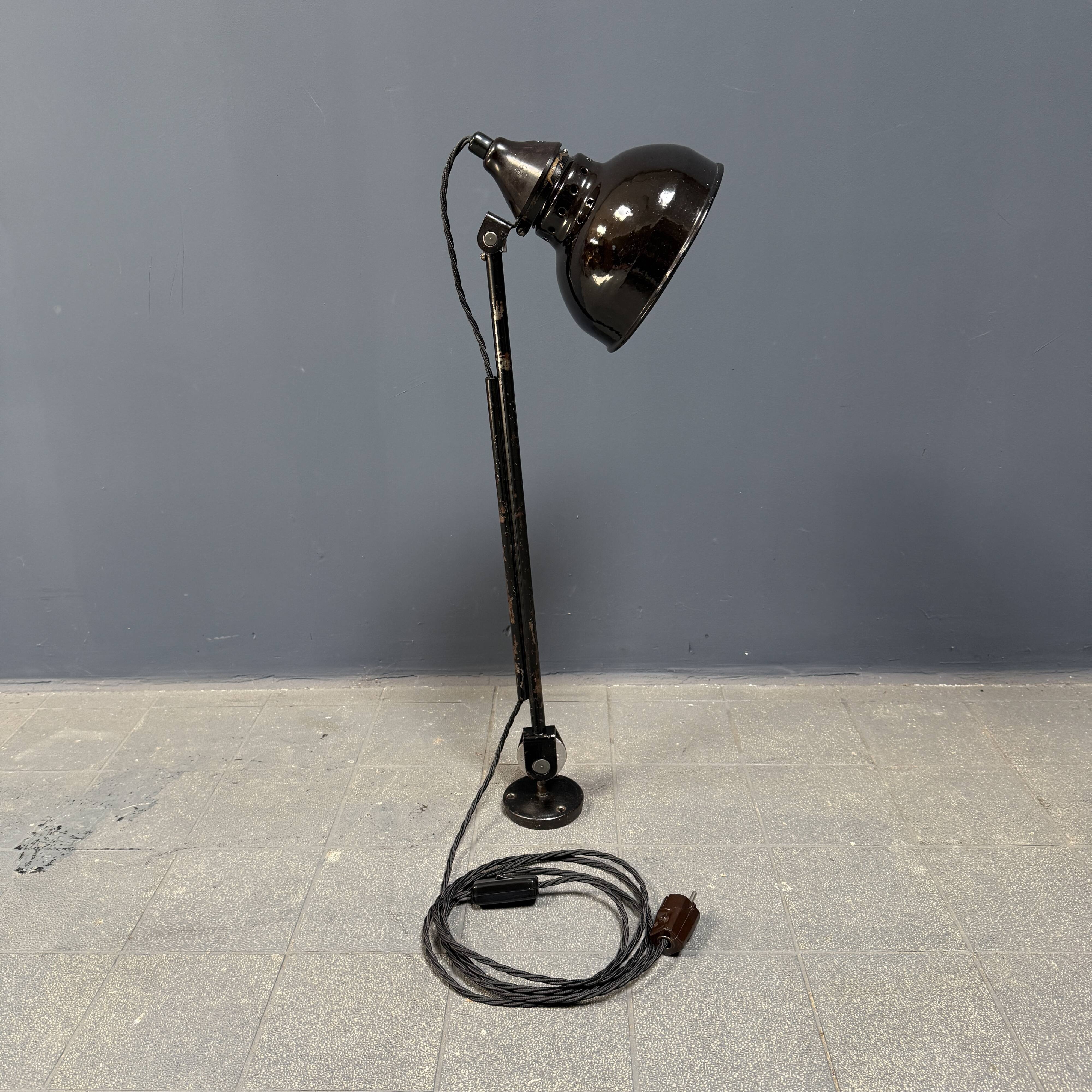 Early Rademacher wall lamp with large enamel shade