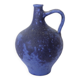 Mid-Century blue Klein vase Heyne ceramics, Germany, 1960s