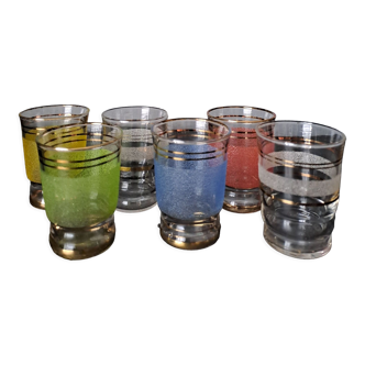 Suite of 6 granite glasses
