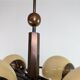 Czechoslovak rondocubist / Geometric Art Deco pendant lamp